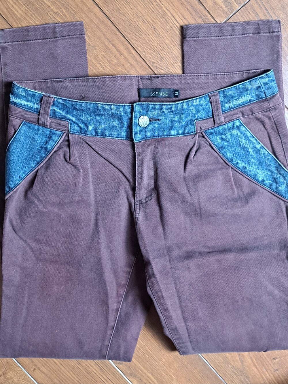 SSENSE Two Tone Colorblock Paneled Trouser Jeans Medium